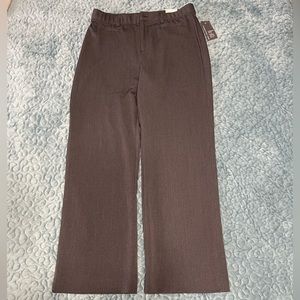 NWT Christopher Banks Trouser S 8 Short Classic Fit Flex Waistband CharcoalGray